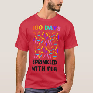 100 dagar Sprinklad med Roligt tårta älskare 100 d T Shirt