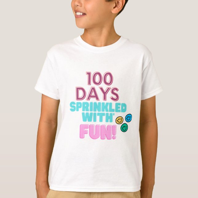 100 dagar sprinklad med roligt! Utformning för 100 T Shirt (Framsida)