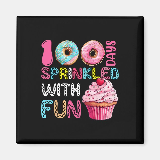 100 dagar strödda med rolig Cupcake 100:e dagen i  Magnet (Framsidan)