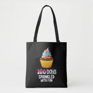 100 dagar strödda med rolig Cupcake skol lärare Tygkasse