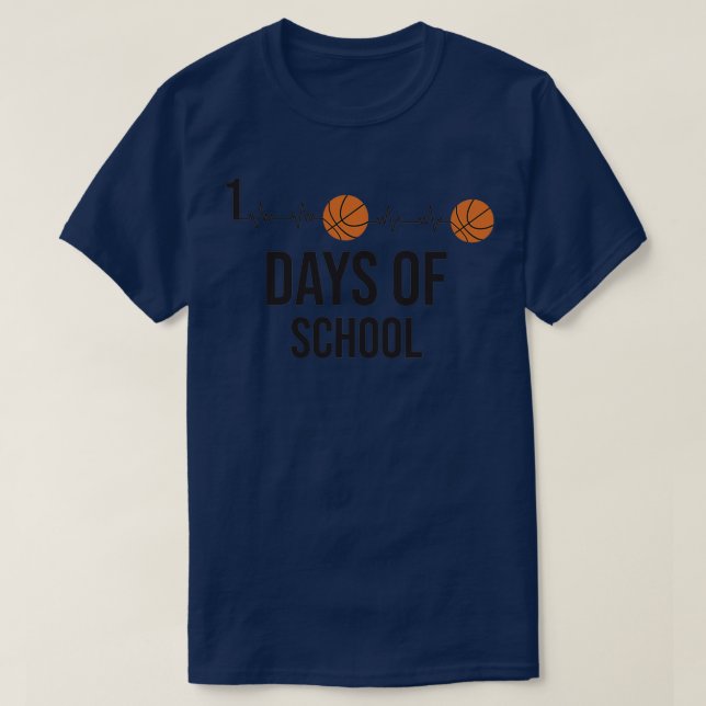 100 dagar Student Boys Girls basketboll 100 dagar  T Shirt (Design framsida)