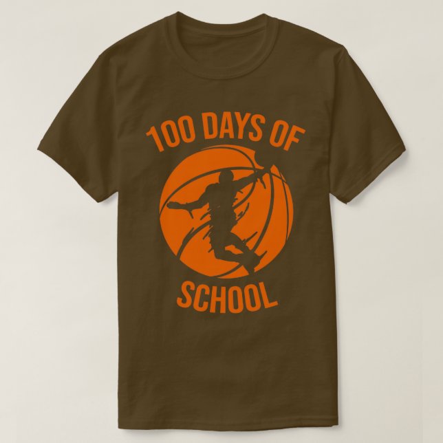 100 dagar Student Boys Girls basketboll 100 dagar  T Shirt (Design framsida)