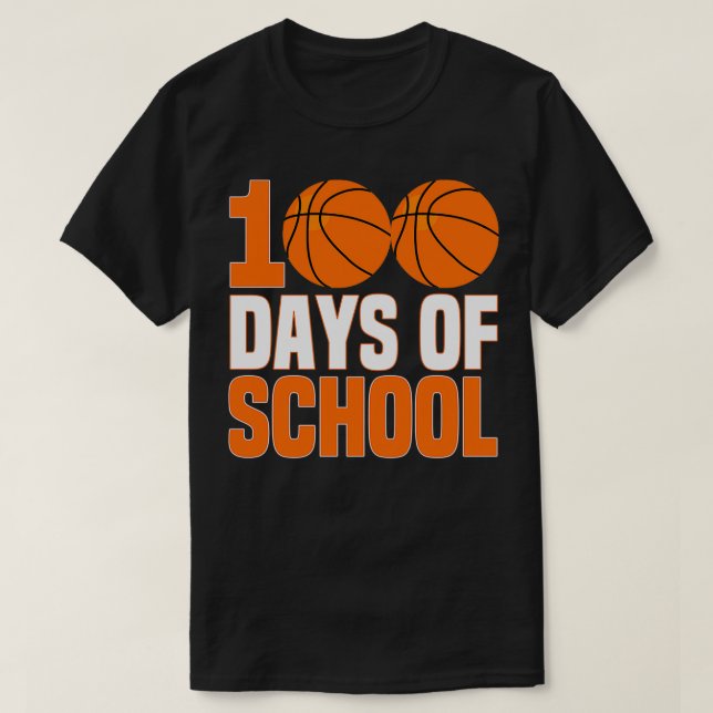 100 dagar Student Boys Girls basketboll 100 dagar  T Shirt (Design framsida)