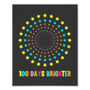 100 dagar under 100 skoldagar fototryck