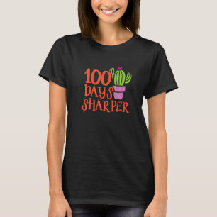 100 dagar Vassare Cactus 100-dagarsdag för skolmat T Shirt