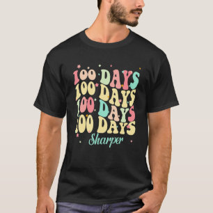 100 dagar Vassare: Retro Groovy-lärarbarn T Shirt