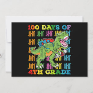 100 dagar vid 4:e Klass t Rex Dinosaur-skolan Inbjudningar