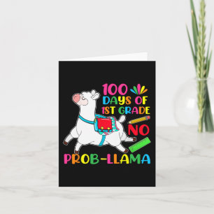 100 dagar vid skola 1:a Klass: No Probllama Llama Kort
