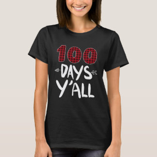 100 dagar Y all 100:e skoldagen Rutig lärare A T Shirt