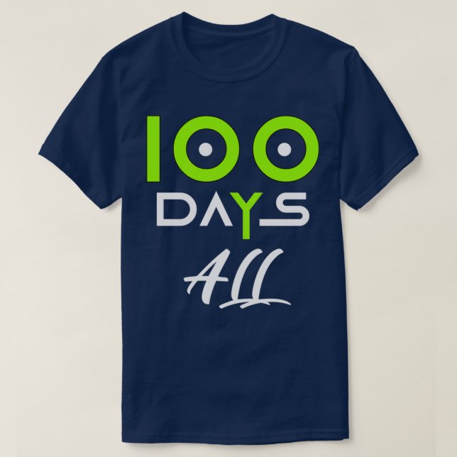 100 dagar Yx27all, 100 dagar skolmattea T Shirt (Design framsida)