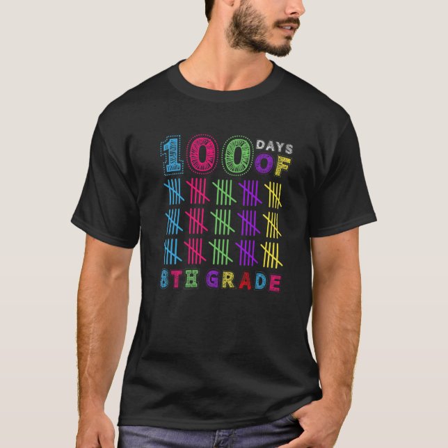 100 dagars 8:e Klass-lärarboxerflickorna 100 dagar T Shirt (Framsida)