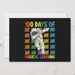 100 dagars Astronautskola för magiskt lärande Inbjudningar