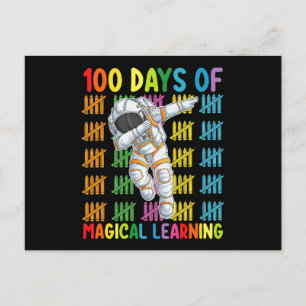 100 dagars Astronautskola för magiskt lärande Vykort