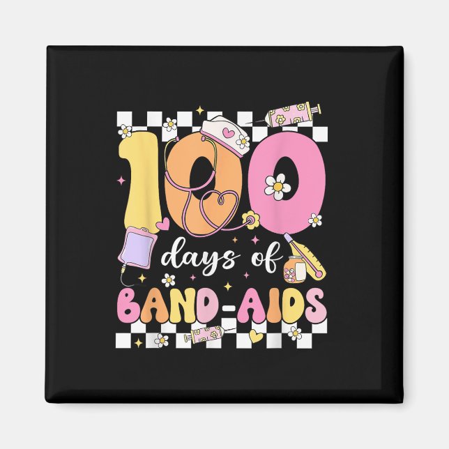 100 dagars Band Aids School Nurse 100 Dag of Magnet (Framsidan)