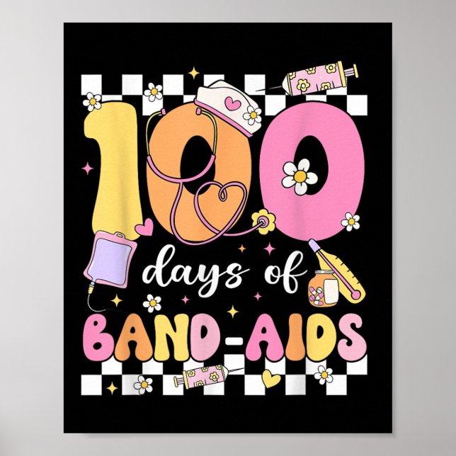 100 dagars Band Aids School Nurse 100 Dag of Poster (Framsidan)