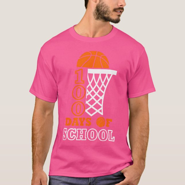 100 dagars basket för skolbarn, 100 dagars helgdag t shirt (Framsida)