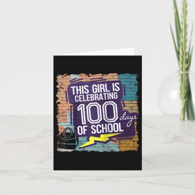 100 dagars bekväm utrustning för flickor 100 dagar kort (Framsida)