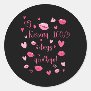 100 dagars Bra 100 dagar för skollärare och skolun Runt Klistermärke