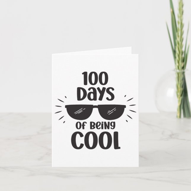 100 dagars Coola 100 dagars skollärare Kort (Framsida)