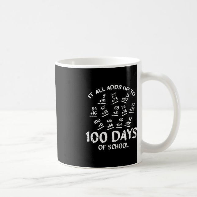 100 dagars Coola för skolmatematik Stud Kaffemugg (Höger)