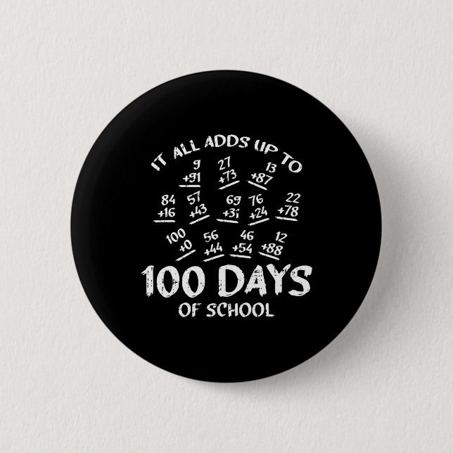 100 dagars Coola för skolmatematik Stud Knapp (Framsida)