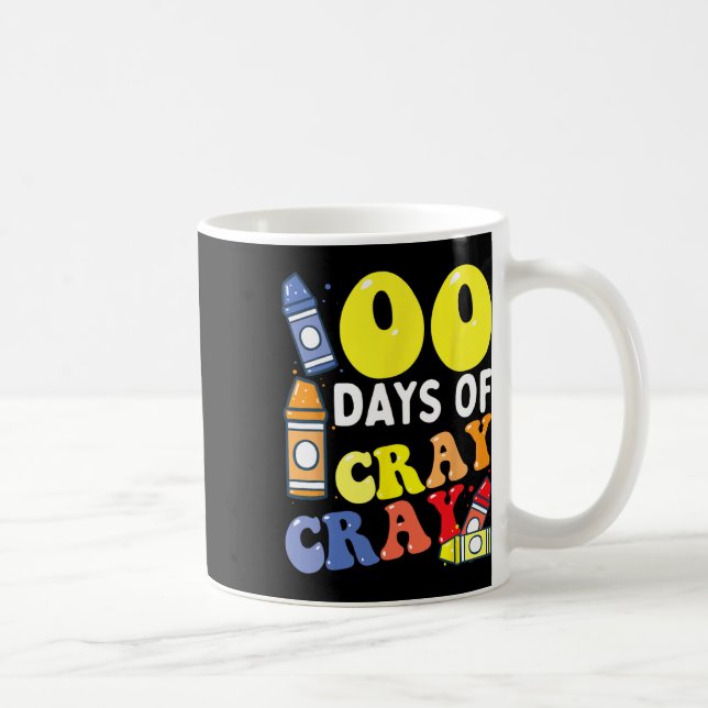 100 dagars Cray Cray 100 Day of School Boys Girls Kaffemugg (Höger)
