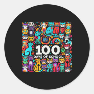 100 dagars enkel 100 dagars skollärartid runt klistermärke