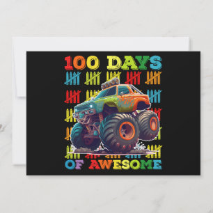 100 dagars Fantastisk Monster Lastbil 100-dagarssk Inbjudningar