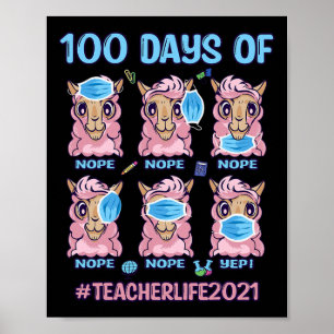 100 dagars fel på Llamas tvättmaskin Poster
