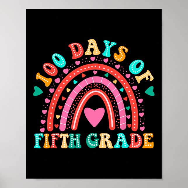 100 dagars femte Klass-lärarbarn 100 dagars Poster (Framsidan)