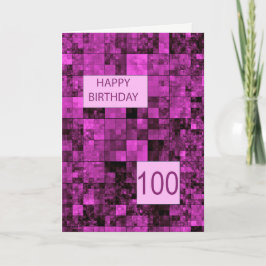 100-dagars födelsedag Rosa Mönster kort
