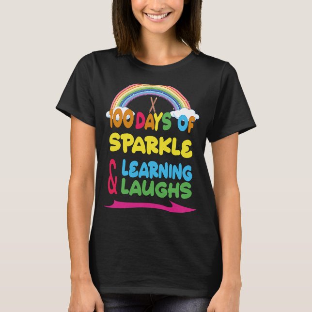 100 dagars Gnistra Learning & Laughs 2023 T Shirt (Framsida)