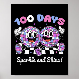 100 dagars Gnistra och Shine 100 Day of School Boy Poster