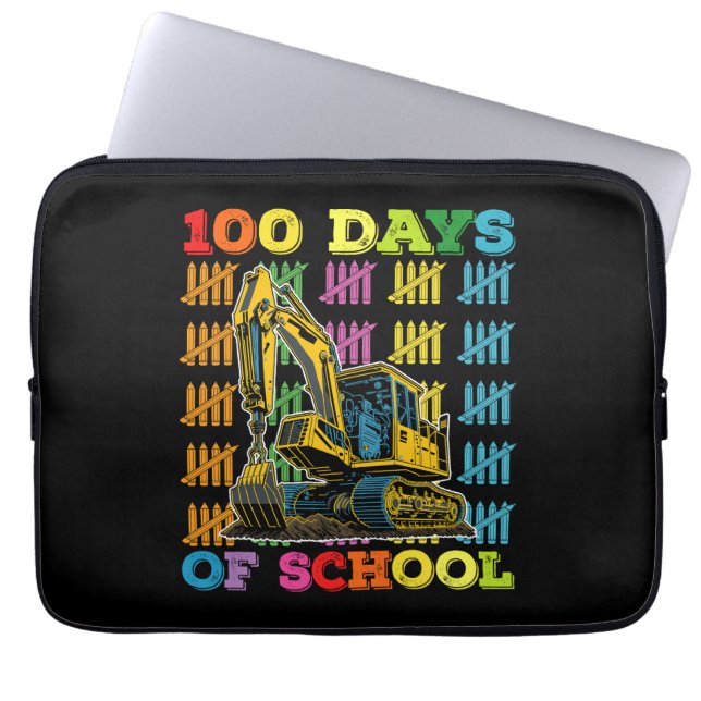 100 dagars grävmaskin skollärare laptop fodral (Framsidan)