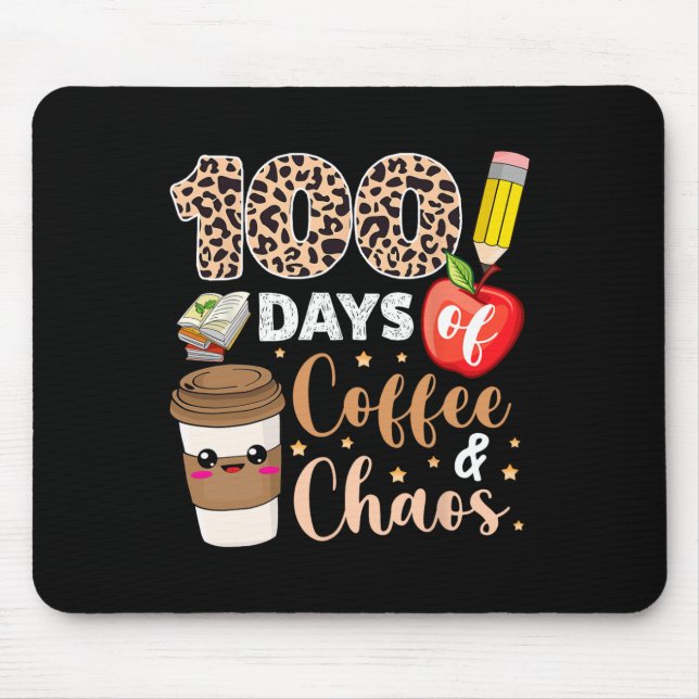 100 dagars kaffekaos 100 dagar skolgång musmatta (Framsidan)