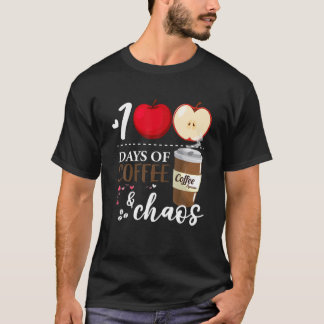 100 dagars kaffekaos, 100 dagars skollärare t shirt