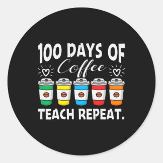 100 dagars kaffemamp, kaos 100 dagars skolte runt klistermärke