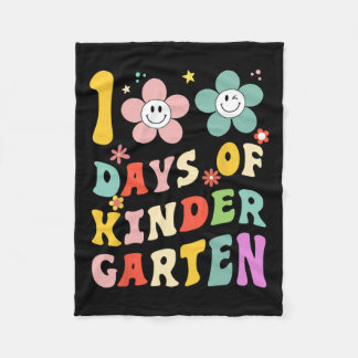 100 dagars Kindergarten Groovy 100-dagarsskola T Fleecefilt