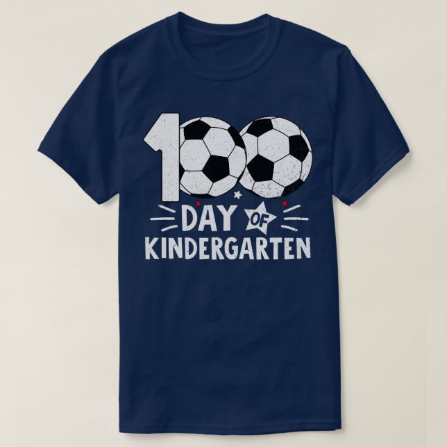 100 dagars Kindergarten-lärardag 100 Scho-dagen T Shirt (Design framsida)