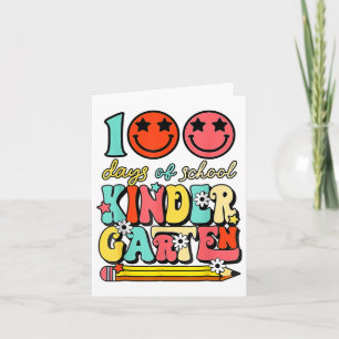 100 dagars Kindergarten Lärare Kids 100 Dag Kort