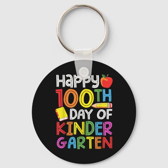 100 dagars Kindergarten Lärare Kids 100 dagar Nyckelring (Framsida)