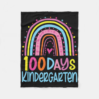 100 dagars Kindergarten Rainbow Lycklig 100 Dag O Fleecefilt