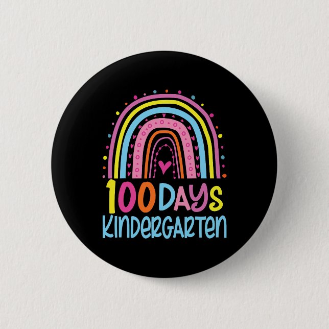 100 dagars Kindergarten Rainbow Lycklig 100 Dag O Knapp (Framsida)