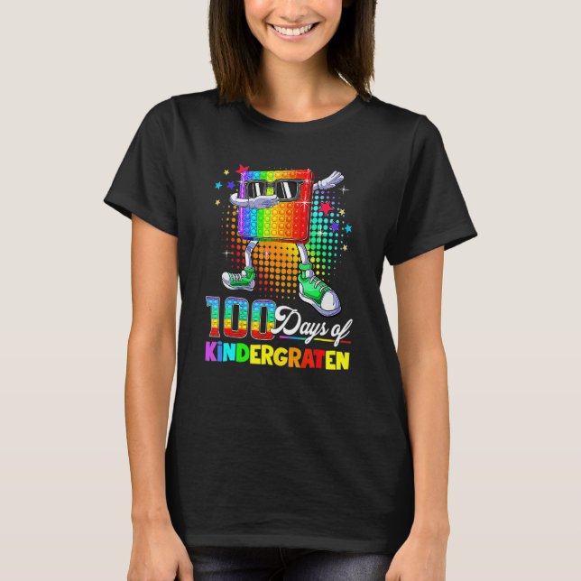 100 dagars Kindergarten-skollärarbarn 100 T Shirt (Framsida)