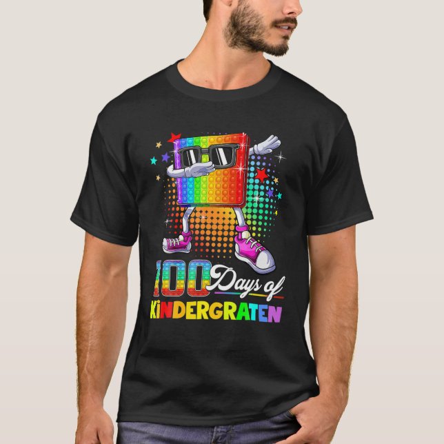 100 dagars Kindergarten-skollärare 100 dagar T Shirt (Framsida)