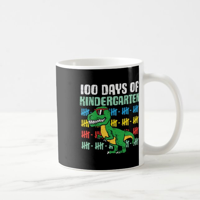 100 dagars kindergarten trex dinosaur 100 dagar kaffemugg (Höger)
