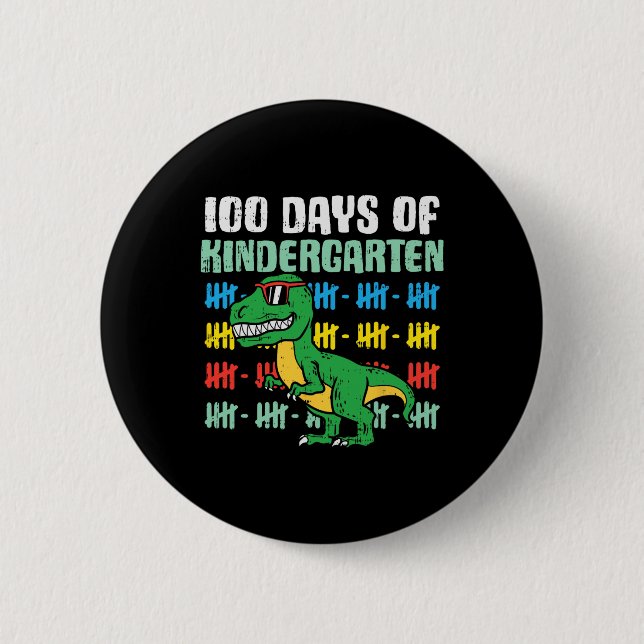 100 dagars kindergarten trex dinosaur 100 dagar knapp (Framsida)