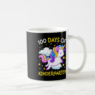 100 dagars Kindergarten Unicorn Girls 100 dagar Kaffemugg