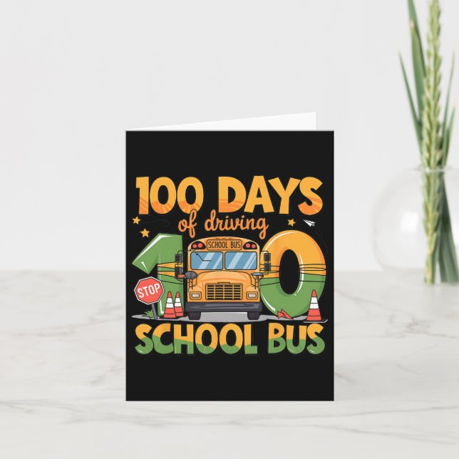 100 dagars körning av Buss-chauffören i skolan Kort (Framsida)
