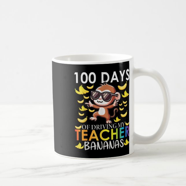 100 dagars körning av min lärare Bananas 100 dagar Kaffemugg (Höger)